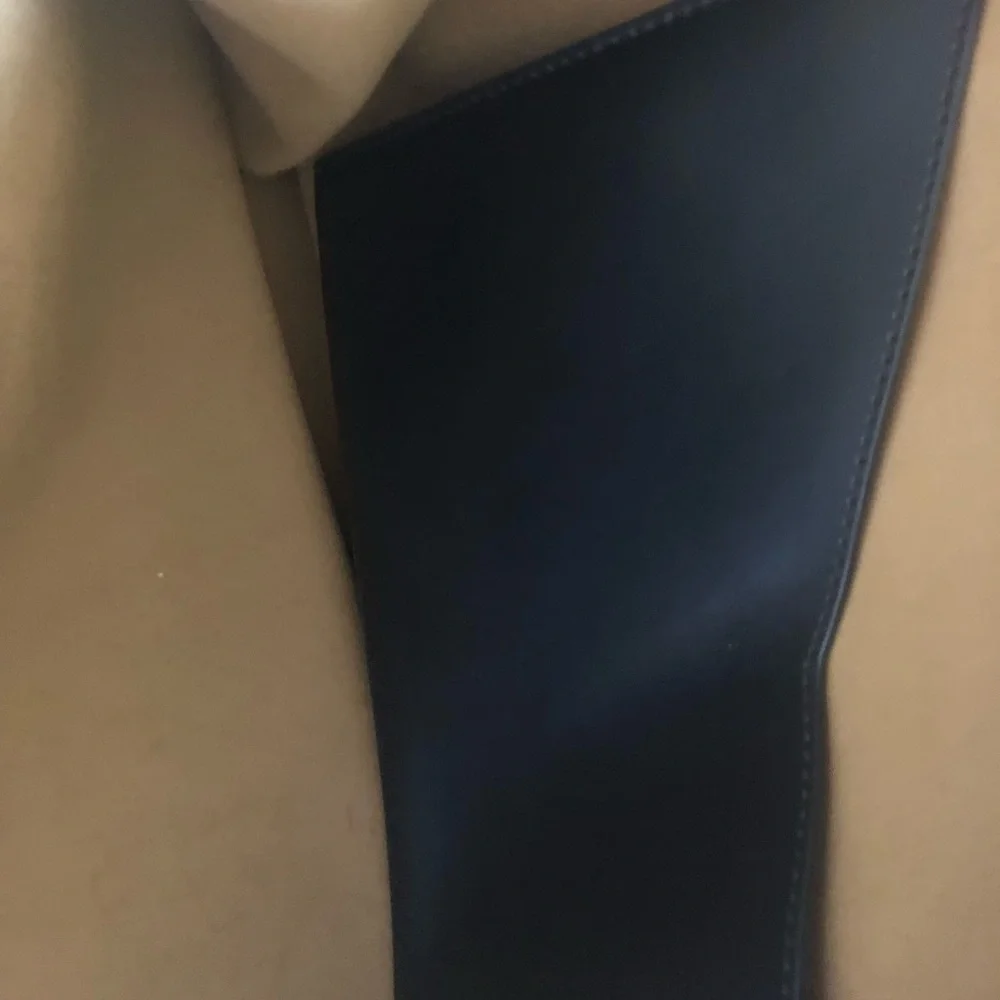 Anne Klein Black Smooth Tote with Double Handles - Picture 13 of 15